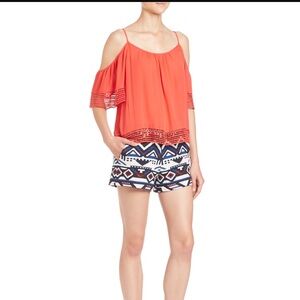 Parker off the shoulder silk top size small